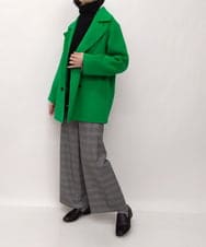 ZMJAT43380 al'aise modulation(アレーズモジュレーション) メルトンショートコート グリーン