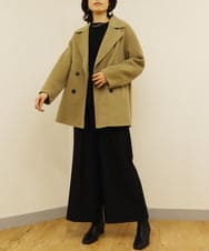 ZMJAT43380 al'aise modulation(アレーズモジュレーション) メルトンショートコート ブラウン