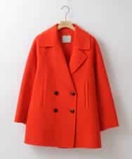 ZMJAT43380 al'aise modulation(アレーズモジュレーション) メルトンショートコート オレンジ