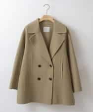 ZMJAT43380 al'aise modulation(アレーズモジュレーション) メルトンショートコート ブラウン