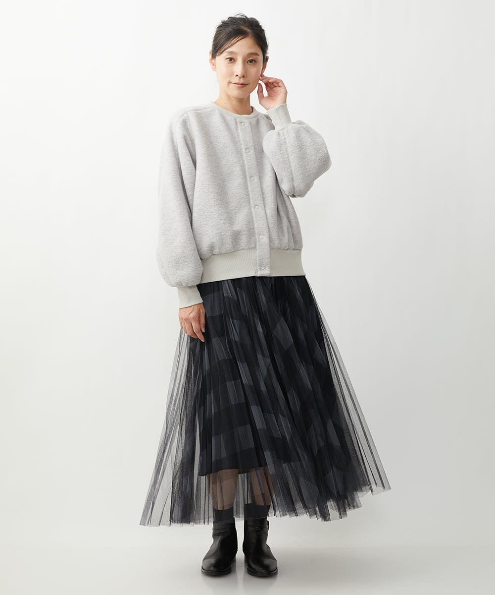 ZMJAT50220 al'aise modulation(アレーズモジュレーション) スライバーブルゾン ライトグレー