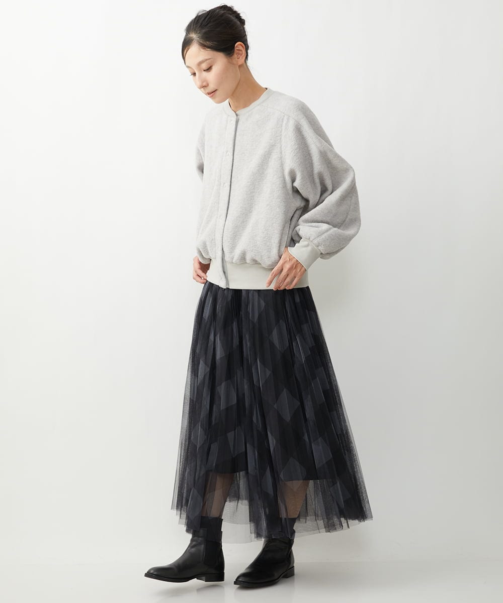 ZMJAT50220 al'aise modulation(アレーズモジュレーション) スライバーブルゾン ライトグレー