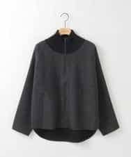 ZMJCE01140 al'aise modulation(アレーズモジュレーション) ドッキングデザインラグランジップブルゾン ブラック