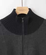 ZMJCE01140 al'aise modulation(アレーズモジュレーション) ドッキングデザインラグランジップブルゾン ブラック