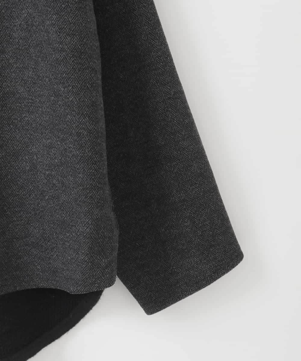 ZMJCE01140 al'aise modulation(アレーズモジュレーション) ドッキングデザインラグランジップブルゾン ブラック