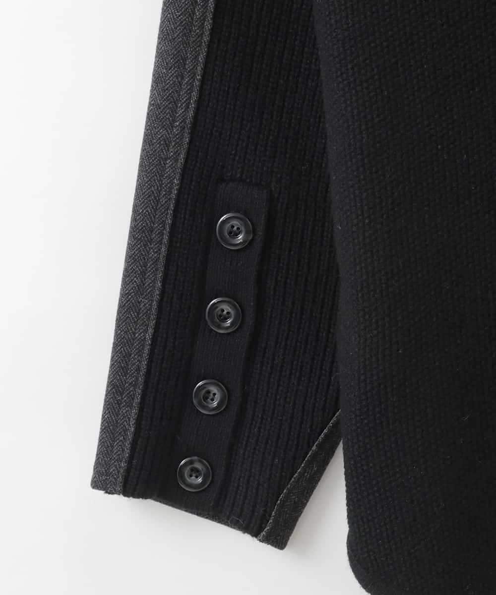 ZMJCE01140 al'aise modulation(アレーズモジュレーション) ドッキングデザインラグランジップブルゾン ブラック