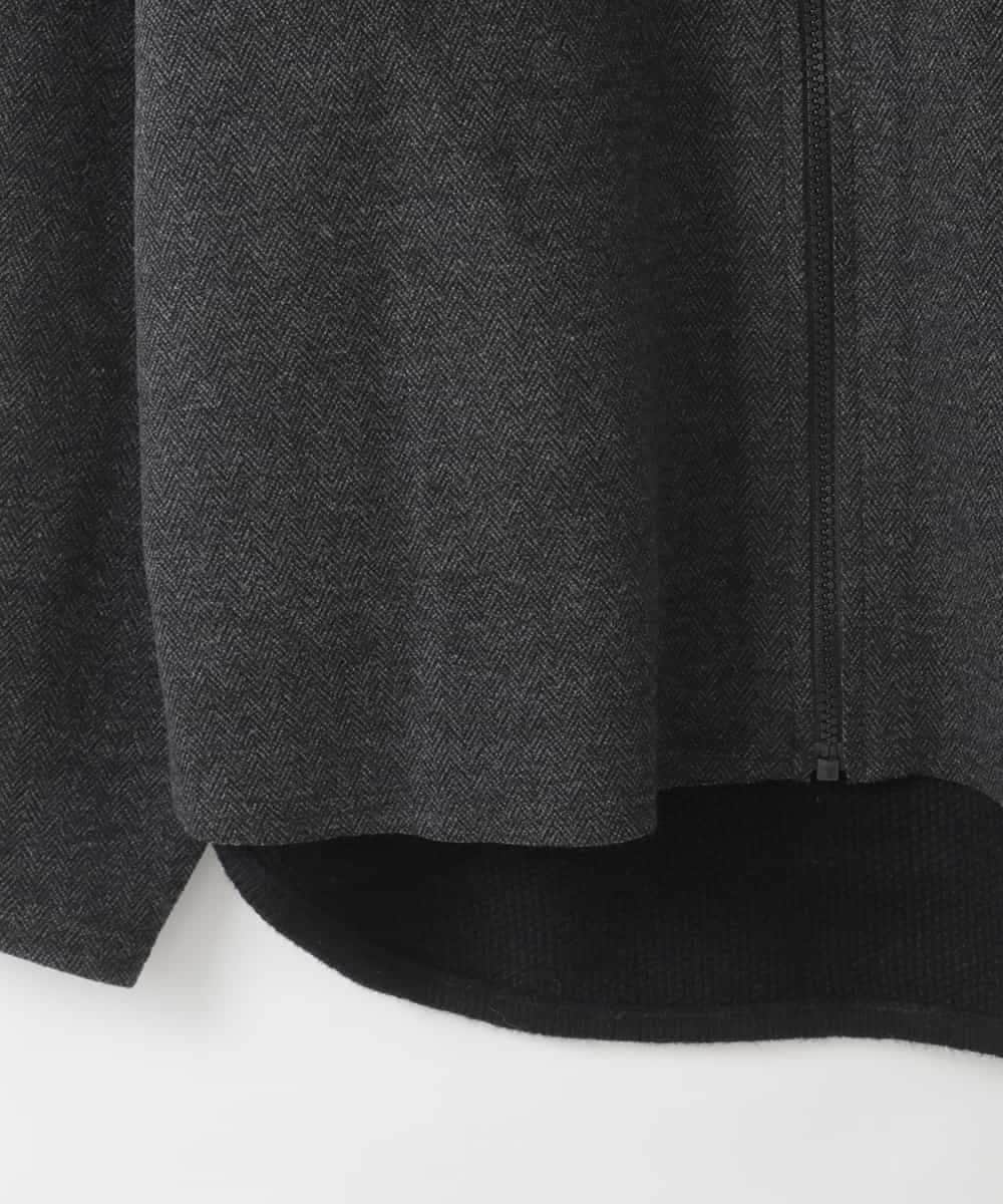 ZMJCE01140 al'aise modulation(アレーズモジュレーション) ドッキングデザインラグランジップブルゾン ブラック