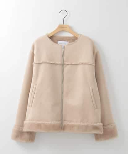 ZMJCE02198 al'aise modulation フェイクファームートンブルゾン