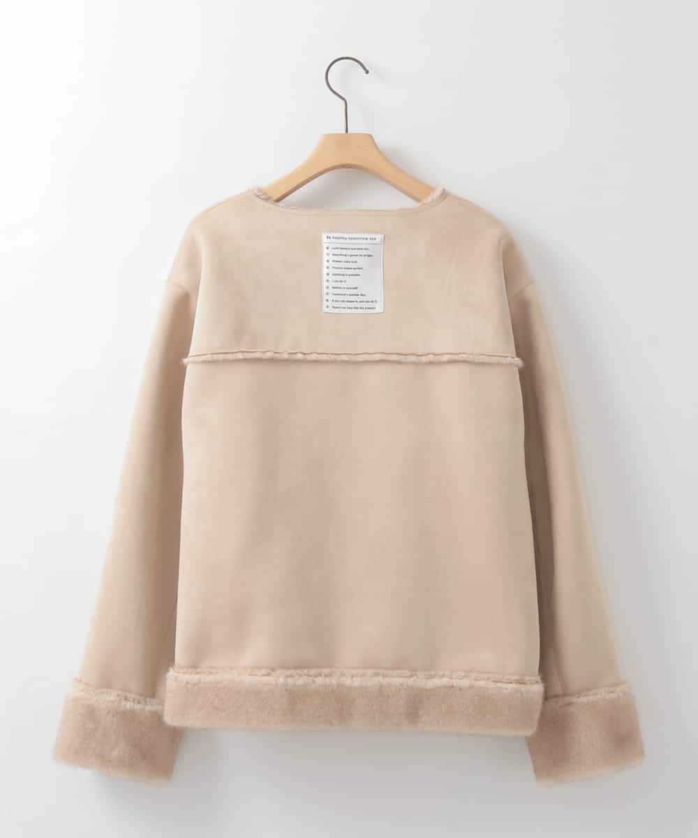 ZMJCE02198 al'aise modulation(アレーズモジュレーション) フェイクファームートンブルゾン ベージュ