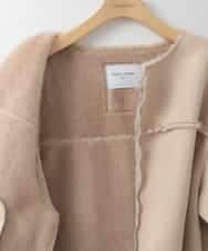 ZMJCE02198 al'aise modulation(アレーズモジュレーション) フェイクファームートンブルゾン ベージュ