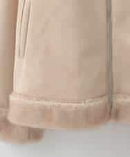 ZMJCE02198 al'aise modulation(アレーズモジュレーション) フェイクファームートンブルゾン ベージュ