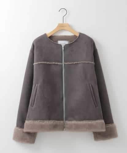 ZMJCE02198 al'aise modulation フェイクファームートンブルゾン