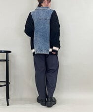 ZMJCE03150 al'aise modulation(アレーズモジュレーション) ニットジョイントデニムジャケット ブラック