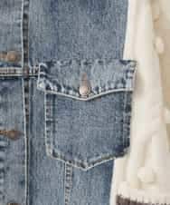 ZMJCE03150 al'aise modulation(アレーズモジュレーション) ニットジョイントデニムジャケット ホワイト