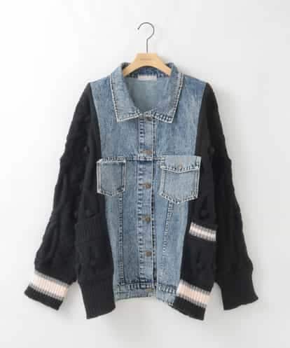 ZMJCE03150 al'aise modulation ニットジョイントデニムジャケット