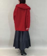 ZMJCE23330 al'aise modulation(アレーズモジュレーション) ブークレフーディーミドルコート レッド