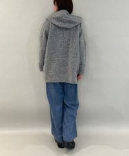 ZMJCE23330 al'aise modulation(アレーズモジュレーション) ブークレフーディーミドルコート ライトグレー