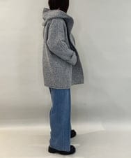 ZMJCE23330 al'aise modulation(アレーズモジュレーション) ブークレフーディーミドルコート ライトグレー