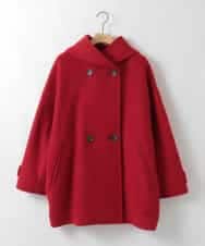 ZMJCE23330 al'aise modulation(アレーズモジュレーション) ブークレフーディーミドルコート レッド