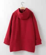 ZMJCE23330 al'aise modulation(アレーズモジュレーション) ブークレフーディーミドルコート レッド