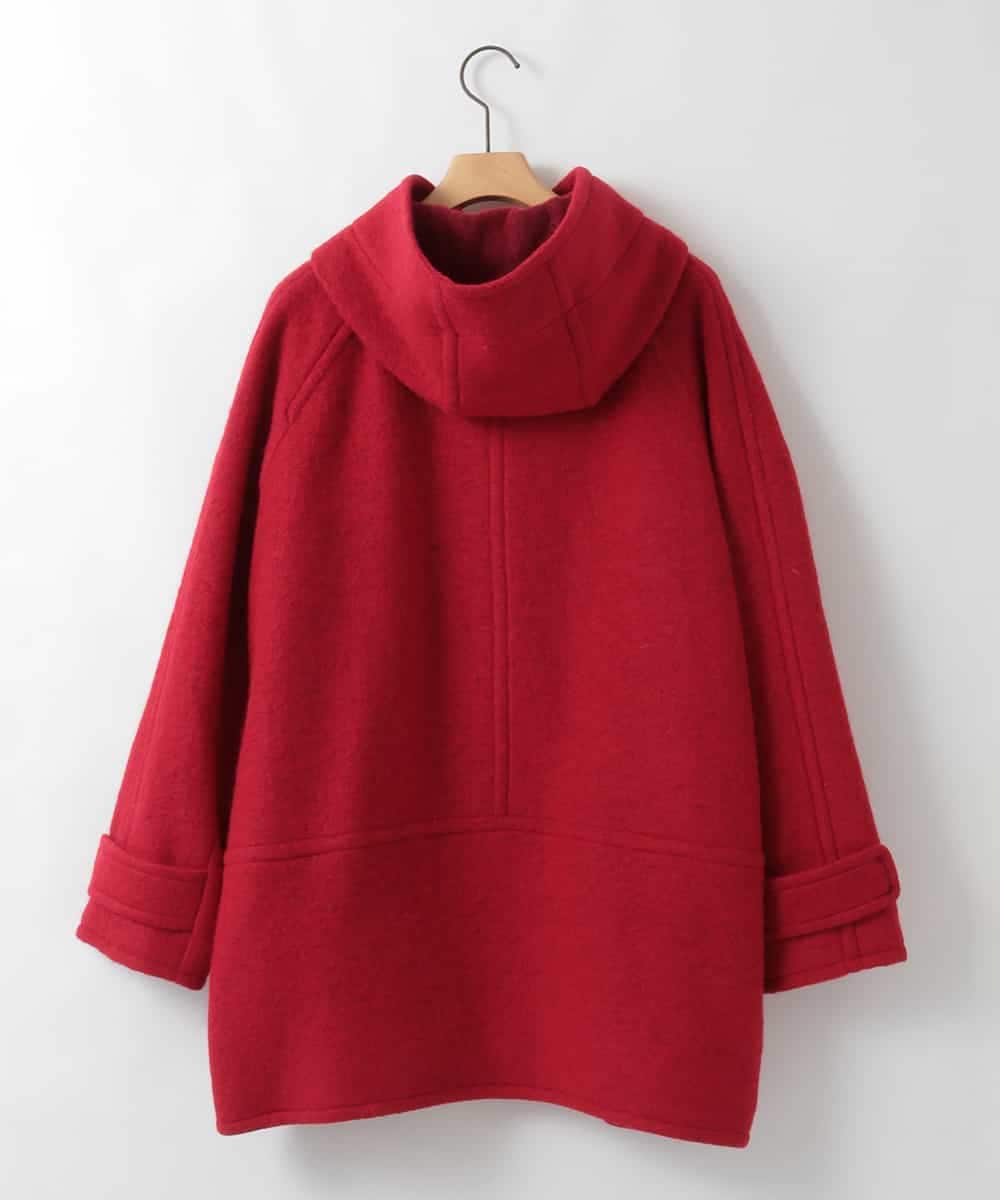 ZMJCE23330 al'aise modulation(アレーズモジュレーション) ブークレフーディーミドルコート レッド