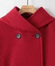 ZMJCE23330 al'aise modulation(アレーズモジュレーション) ブークレフーディーミドルコート レッド