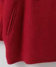 ZMJCE23330 al'aise modulation(アレーズモジュレーション) ブークレフーディーミドルコート レッド