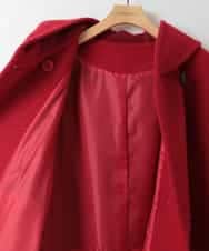 ZMJCE23330 al'aise modulation(アレーズモジュレーション) ブークレフーディーミドルコート レッド