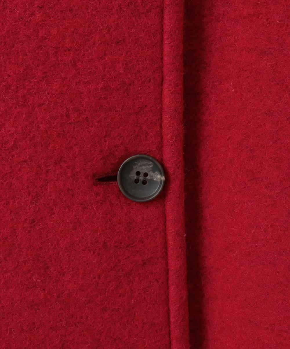 ZMJCE23330 al'aise modulation(アレーズモジュレーション) ブークレフーディーミドルコート レッド