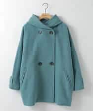 ZMJCE23330 al'aise modulation(アレーズモジュレーション) ブークレフーディーミドルコート ライトブルー