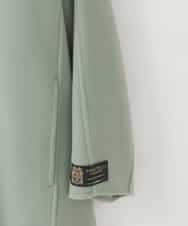 ZMJCE24430 al'aise modulation(アレーズモジュレーション) ワンボタンスタンドカラーコート グリーン