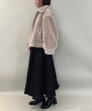 ZMJCE29260 al'aise modulation(アレーズモジュレーション) 衿付きボアジップブルゾン ベージュ