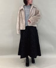 ZMJCE29260 al'aise modulation(アレーズモジュレーション) 衿付きボアジップブルゾン ベージュ