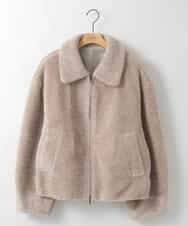 ZMJCE29260 al'aise modulation(アレーズモジュレーション) 衿付きボアジップブルゾン ベージュ
