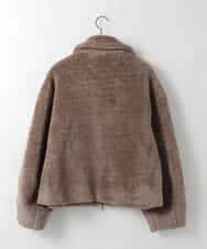 ZMJCE29260 al'aise modulation(アレーズモジュレーション) 衿付きボアジップブルゾン ブラウン