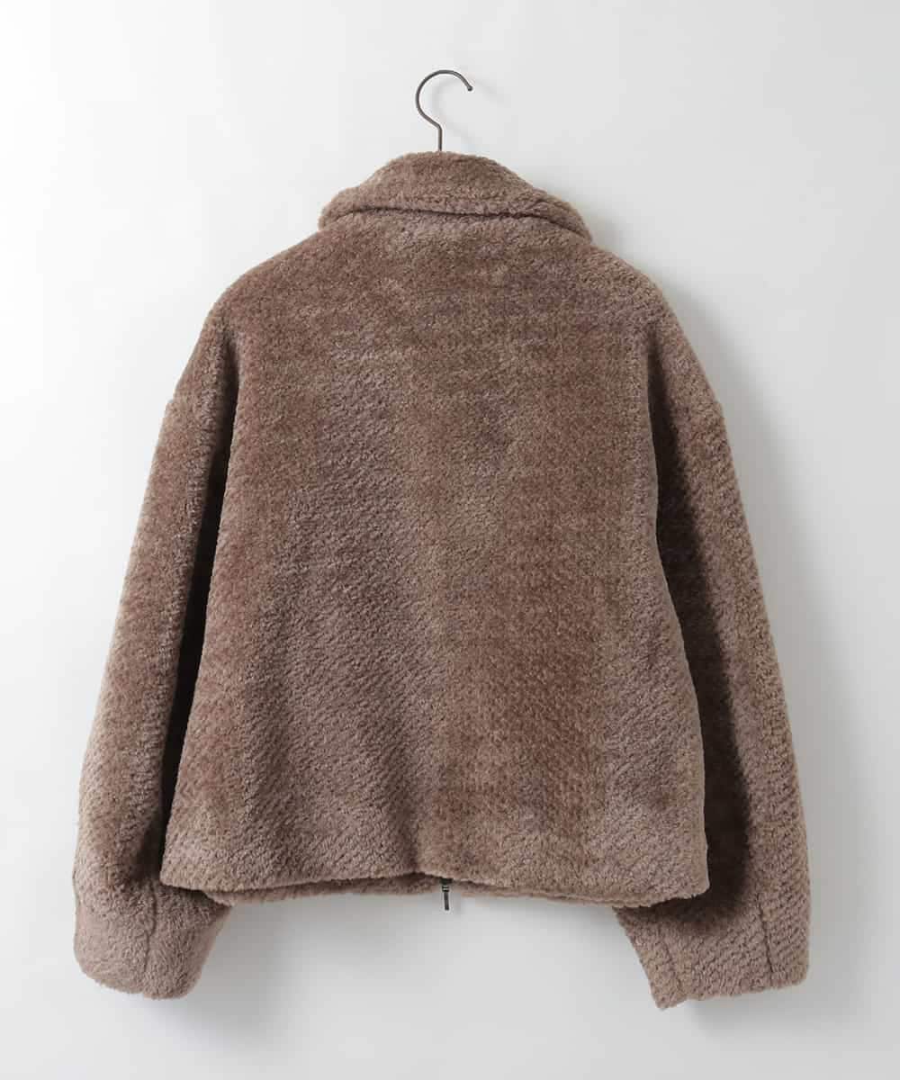 ZMJCE29260 al'aise modulation(アレーズモジュレーション) 衿付きボアジップブルゾン ブラウン