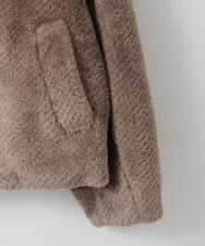 ZMJCE29260 al'aise modulation(アレーズモジュレーション) 衿付きボアジップブルゾン ブラウン