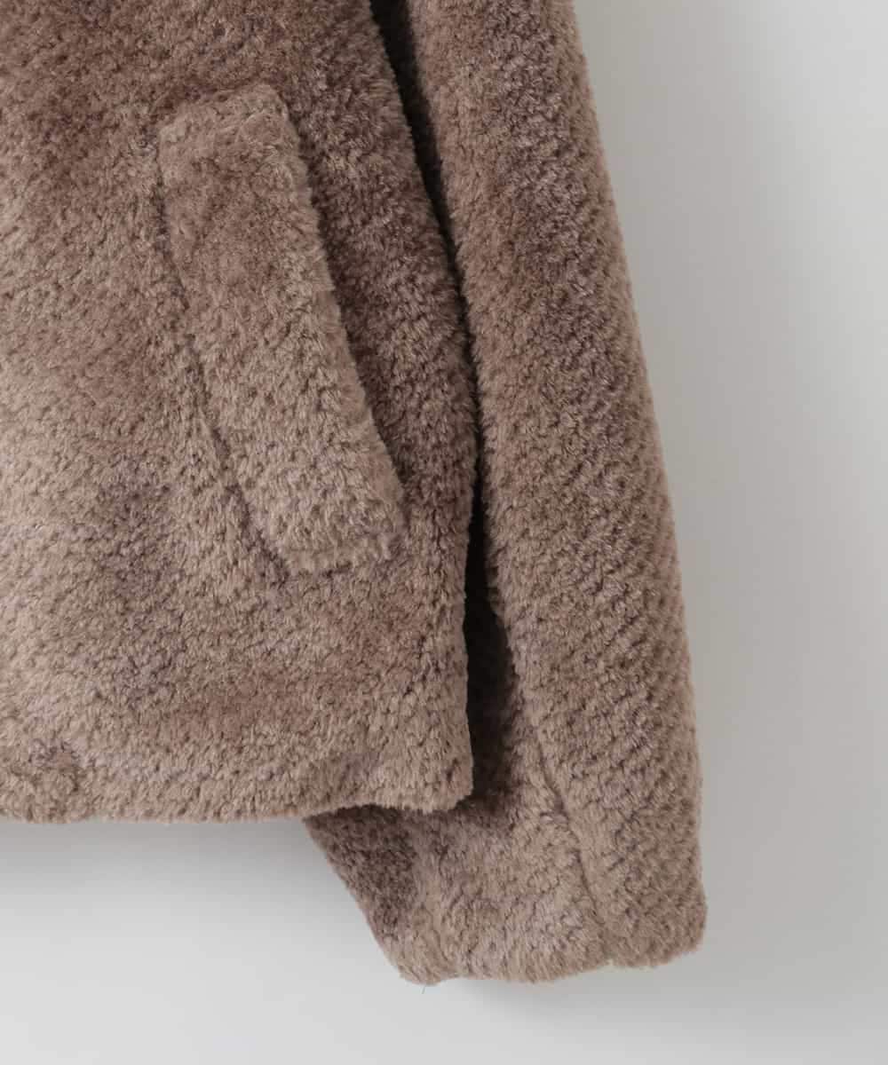 ZMJCE29260 al'aise modulation(アレーズモジュレーション) 衿付きボアジップブルゾン ブラウン