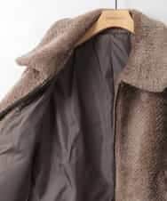 ZMJCE29260 al'aise modulation(アレーズモジュレーション) 衿付きボアジップブルゾン ブラウン