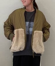 ZMJCE58230 al'aise modulation(アレーズモジュレーション) ボア切り替えミリタリーブルゾン カーキ