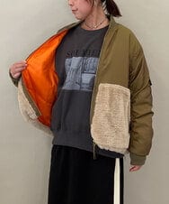 ZMJCE58230 al'aise modulation(アレーズモジュレーション) ボア切り替えミリタリーブルゾン カーキ