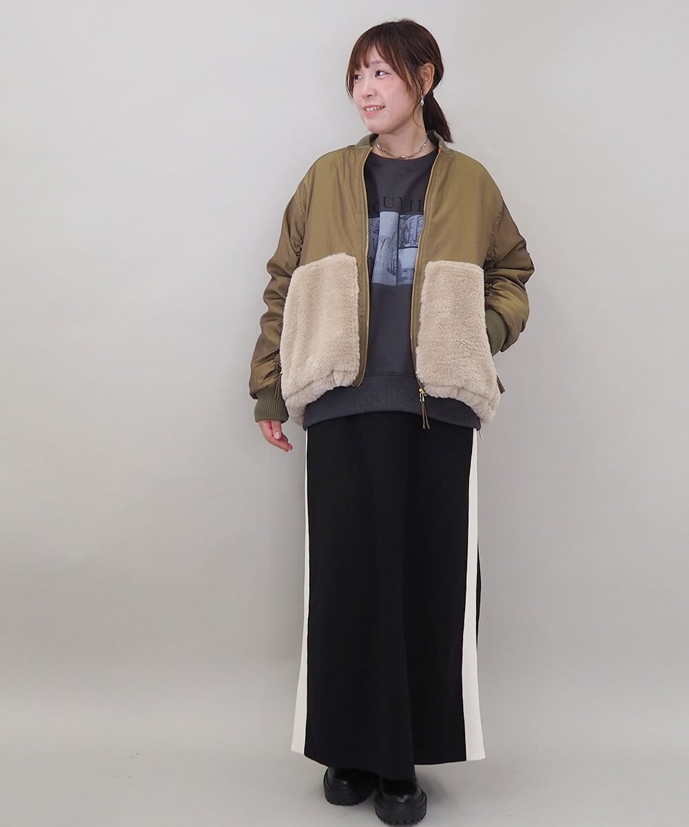 ZMJCE58230 al'aise modulation(アレーズモジュレーション) ボア切り替えミリタリーブルゾン カーキ