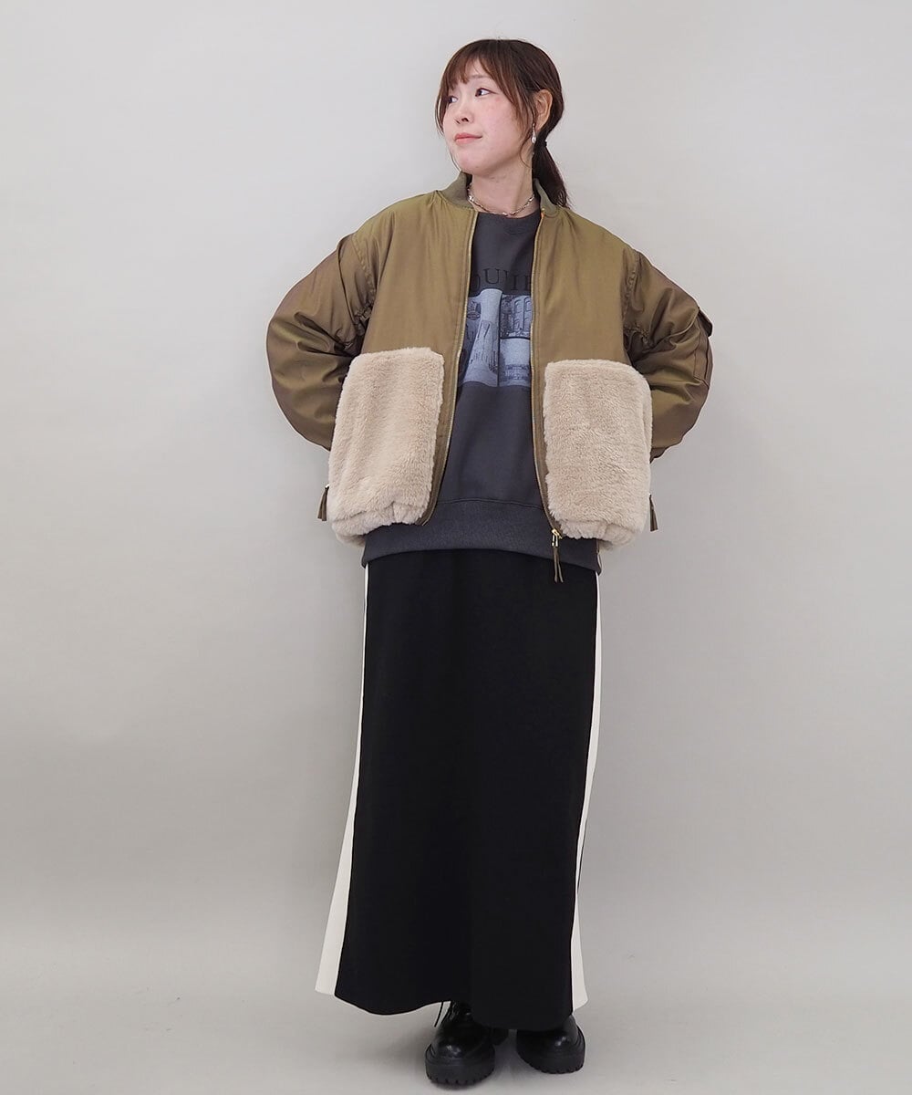 ZMJCE58230 al'aise modulation(アレーズモジュレーション) ボア切り替えミリタリーブルゾン カーキ