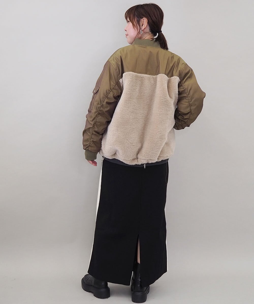 ZMJCE58230 al'aise modulation(アレーズモジュレーション) ボア切り替えミリタリーブルゾン カーキ