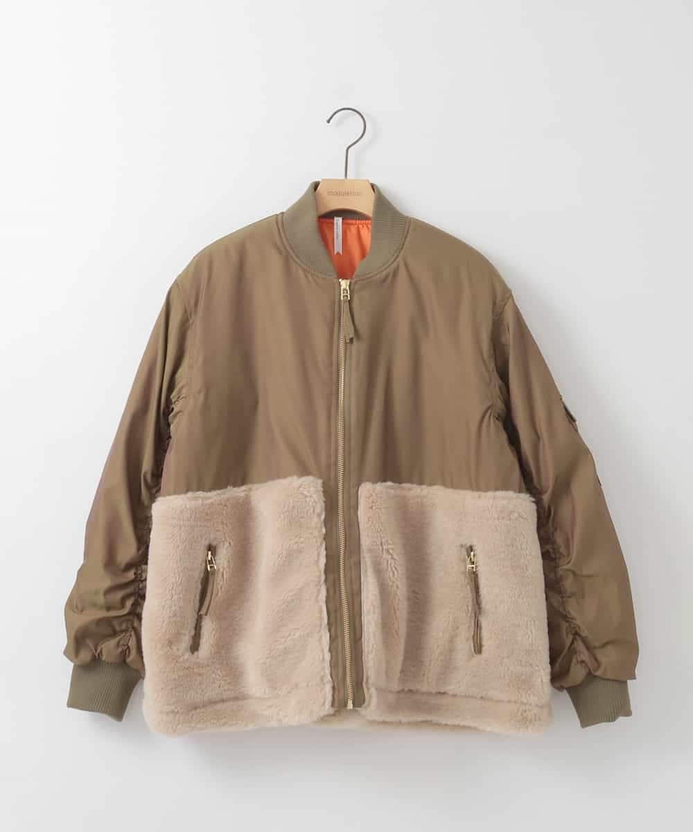 ZMJCE58230 al'aise modulation(アレーズモジュレーション) ボア切り替えミリタリーブルゾン カーキ