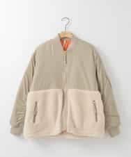 ZMJCE58230 al'aise modulation(アレーズモジュレーション) ボア切り替えミリタリーブルゾン ベージュ