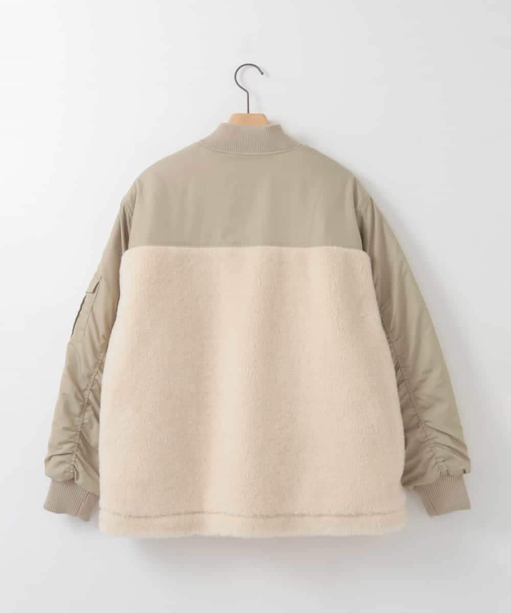 ZMJCE58230 al'aise modulation(アレーズモジュレーション) ボア切り替えミリタリーブルゾン ベージュ