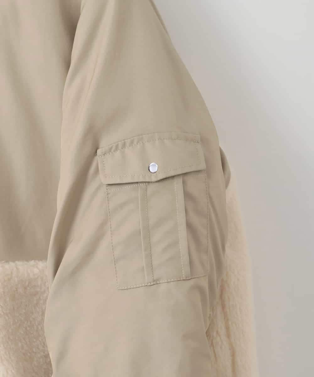 ZMJCE58230 al'aise modulation(アレーズモジュレーション) ボア切り替えミリタリーブルゾン ベージュ