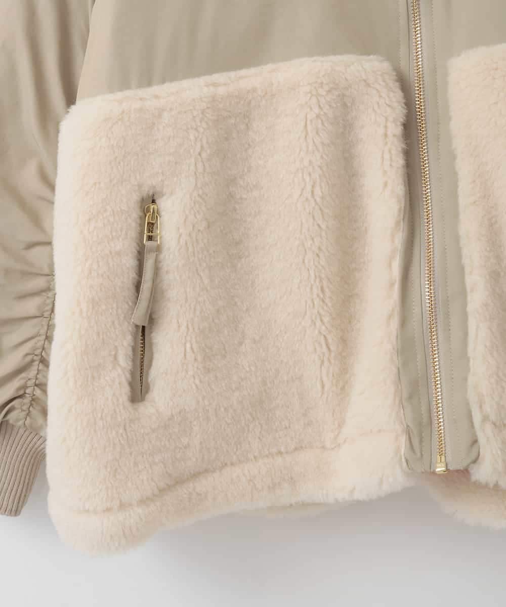 ZMJCE58230 al'aise modulation(アレーズモジュレーション) ボア切り替えミリタリーブルゾン ベージュ