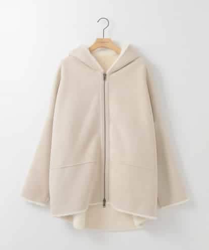 ZMJCE60270 al'aise modulation 【2WAY】リバーシブルフェイクムートンフードコート